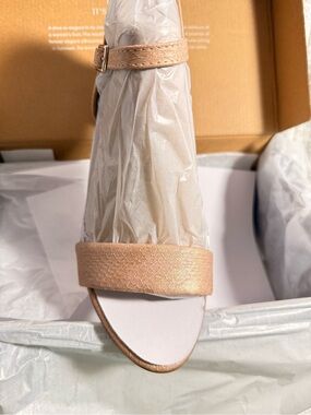 Naturalizer Metallic Blush Ankle-Strap Sandals